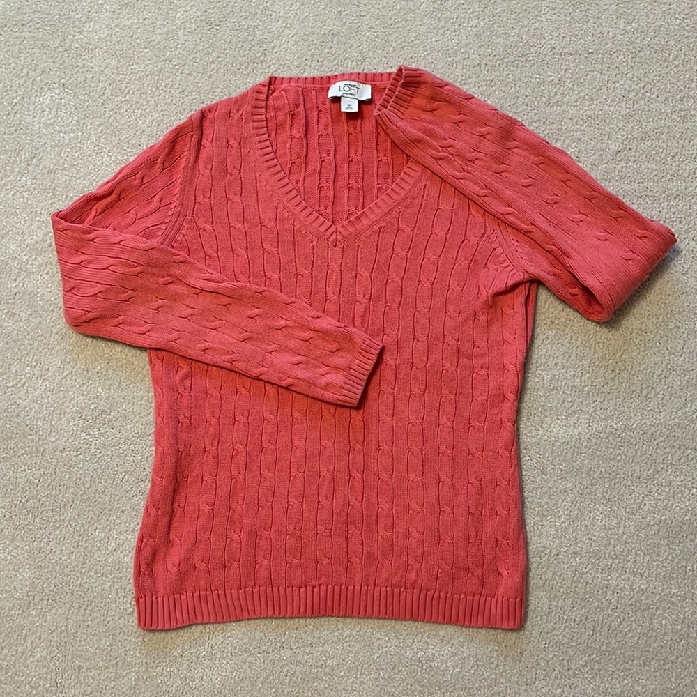 Cotton cable sweater, size SP